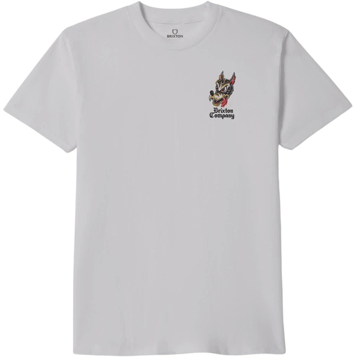 2026 Brixton Mens Dawg Tee 17431 - Pebble Stone Worn Wash